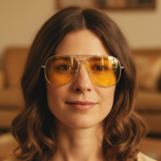 70-tal Aviator Glasögon Gul