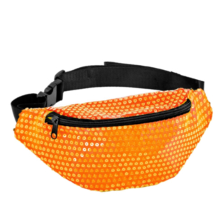 Paljett Midjeväska Neonorange
