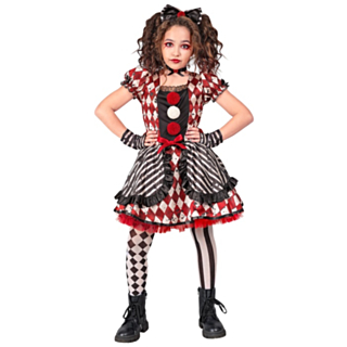 Psyko Harlekin Docka Barndräkt