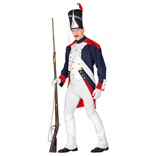 Historisk Fransk Uniform Maskeraddräkt
