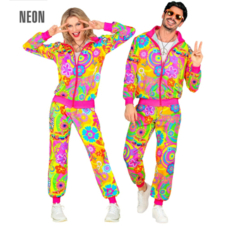Neon Groovy Love Träningsoverall Maskeraddräkt