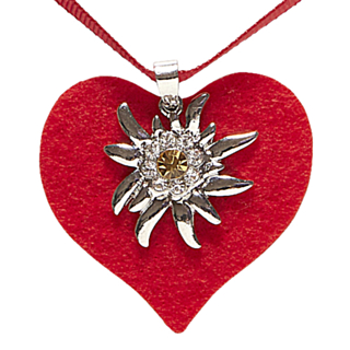 Rött Edelweiss halsband