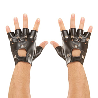 Läderlook Fingerlösa Handskar
