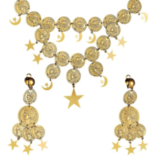 Guldmynt Örhängen & Halsband