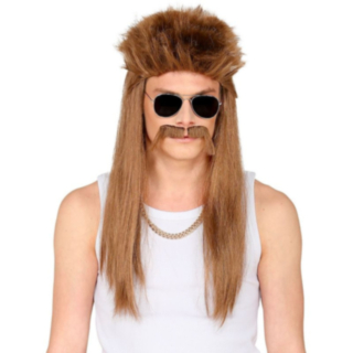 Redneck Peruk & Skägg Set