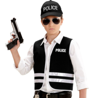 Polisväst & Keps Set Barndräkt