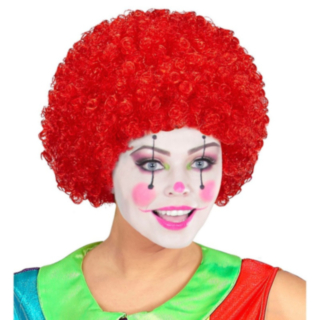 Afro Clownperuk Röd
