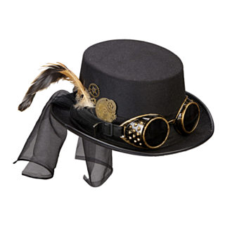 Steampunk Hatt m. Glasögon