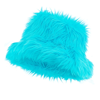 Plysch Bucket Hat Turkos