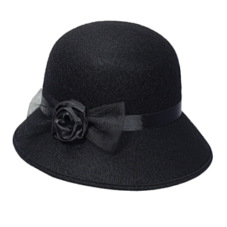 Flapper 20-talshatt Svart