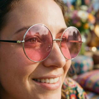 Hippie Solglasögon Rosa