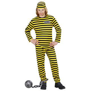 Fångdräkt Svart/Gul Barndräkt
