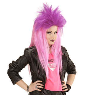 Punk Barbperuk Neonrosa