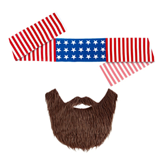 USA Biker Skägg & Pannband