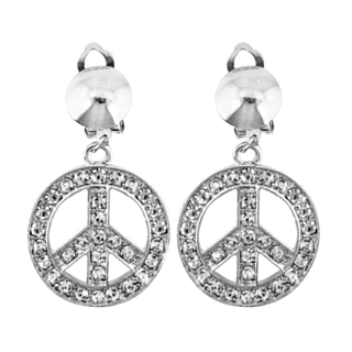 Peace-örhängen med sten