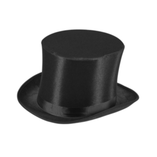 Hög Satinhatt Svart