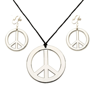 Hippieörhängen och halsband