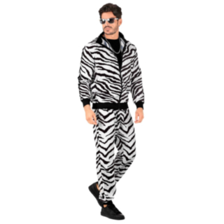 Zebra 80-tal Träningsoverall Maskeraddräkt