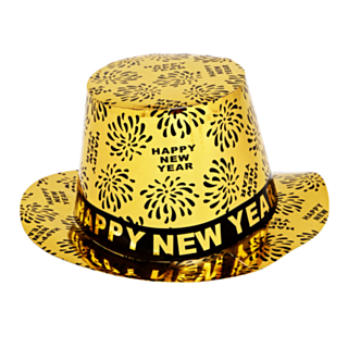 Happy New Year Tophat Guld