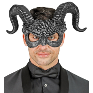 Djävulshorn Halvmask Svart