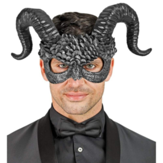 Djävulshorn Halvmask Svart