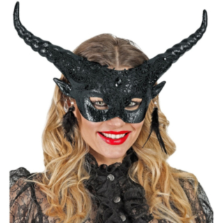 Lucifer Halvmask Svart