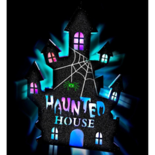 Väggdekoration LED Haunted House