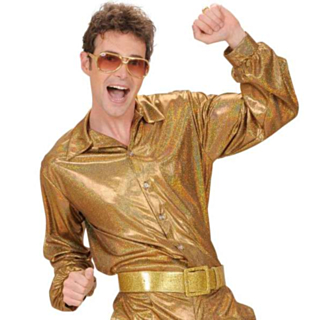 Discoskjorta Guld