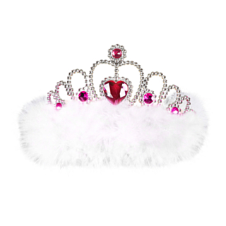 Tiara Med Vita Fjädrar
