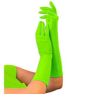 Långa Handskar Neongröna