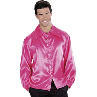 Satinskjorta Rosa