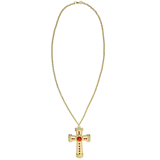 Guldigt kors halsband