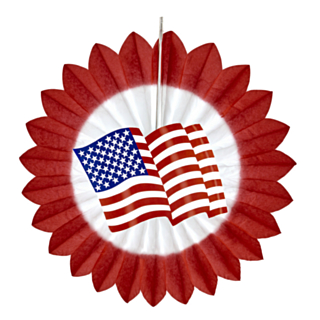 USA Solfjäder Röd
