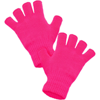 Fingerlösa Handskar Neonrosa