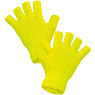 Fingerlösa Handskar Neongul