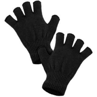 Fingerlösa Handskar Svart