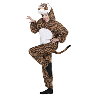 Plysch Tiger Maskeraddräkt