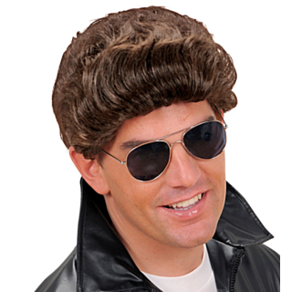 Peruk, slikhår, Grease, brun