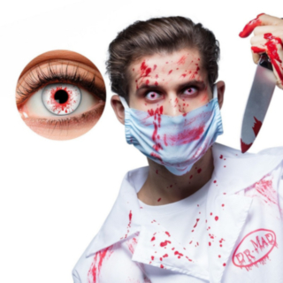 Blodstänkta Halloweenlinser