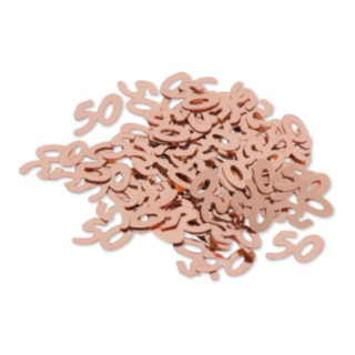 50 År Bordskonfetti Roséguld