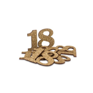 18 År Bordskonfetti Guld