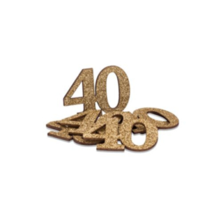 40 År Bordskonfetti Guld