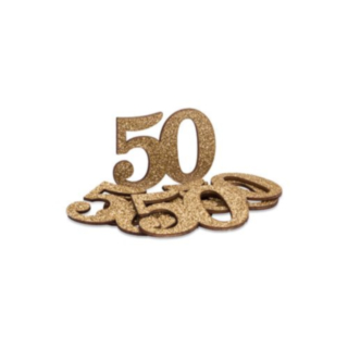 50 År Bordskonfetti Guld