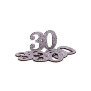 30 År Bordskonfetti Silver