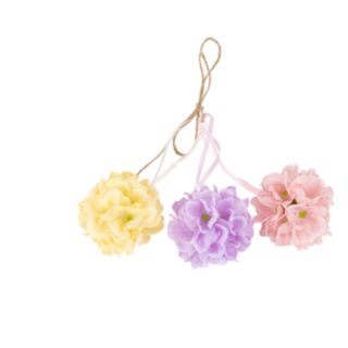 Hängande Blombollar Gul/Lila/Rosa