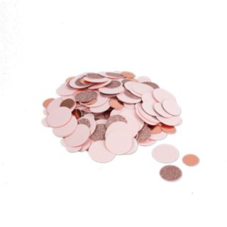 Rund Bordskonfetti Ljusrosa/Roséguld