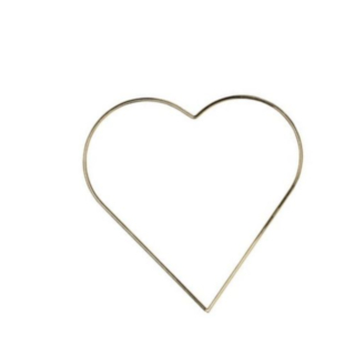 Hjärta Dekoration Metall Guld