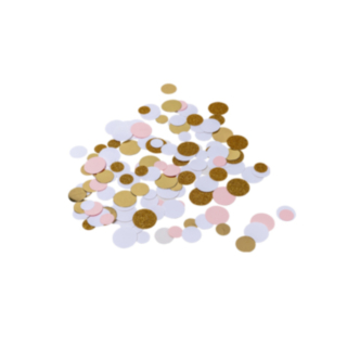 Glitter Bordskonfetti Ljusrosa/Vit/Guld