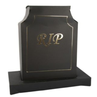 RIP Gravsten 3D Dekoration Svart/Guld