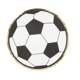 Fotboll Servetter Svart/Vit/Guld